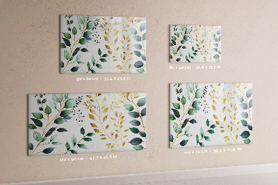 Magnetic writing board Plants leaves pattern