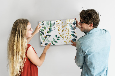 Magnetic writing board Plants leaves pattern