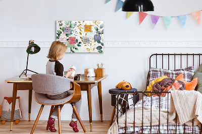 Magnetic writing board Plants leaves pattern