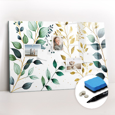 Magnetic drawing board Plants Leaves pattern