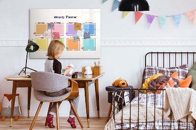 Magnetic erase board Weekly planner