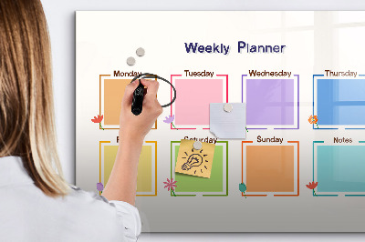 Magnetic erase board Weekly planner