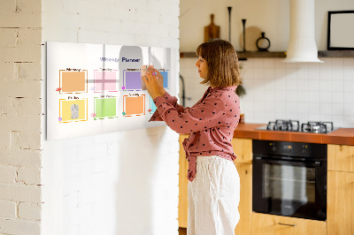 Magnetic erase board Weekly planner
