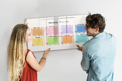Magnetic erase board Weekly planner