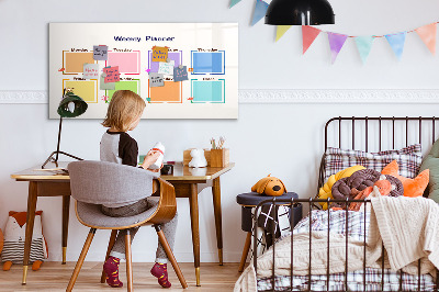 Magnetic erase board Weekly planner