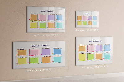 Magnetic erase board Weekly planner