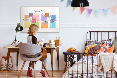 Magnetic erase board Weekly planner