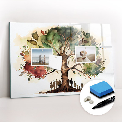 Magnetic erase board Family tree