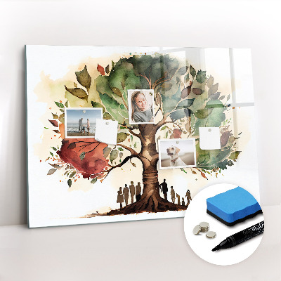 Magnetic erase board Family tree