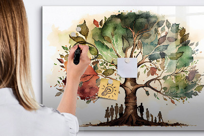 Magnetic erase board Family tree