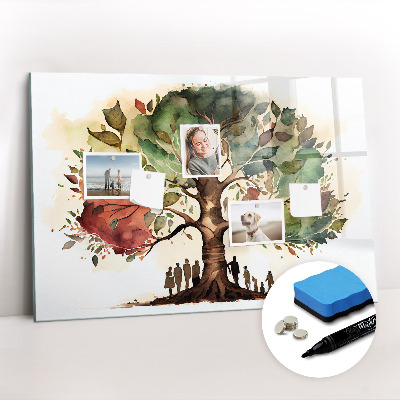 Magnetic erase board Family tree