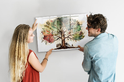 Magnetic erase board Family tree