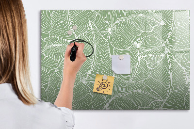 Magnetic writing board Leaves nature pattern
