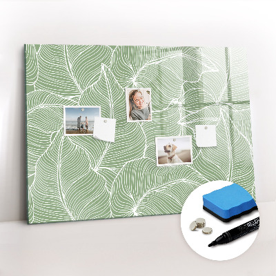 Magnetic writing board Leaves nature pattern