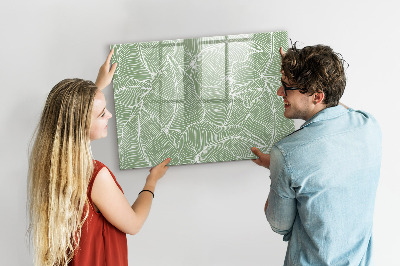 Magnetic writing board Leaves nature pattern