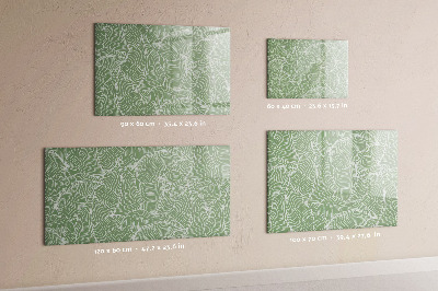 Magnetic writing board Leaves nature pattern