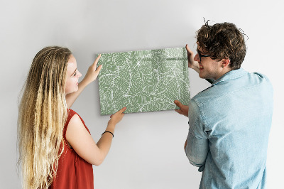 Magnetic writing board Leaves nature pattern