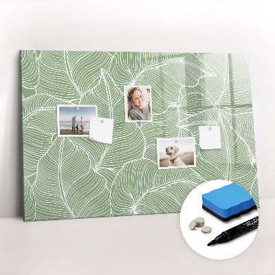 Magnetic writing board Leaves nature pattern