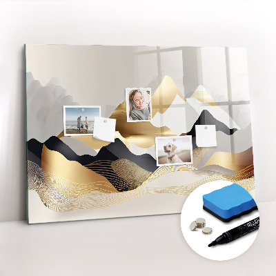 Magnetic writing board Mountains abstract