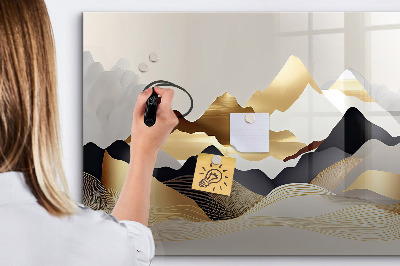 Magnetic writing board Mountains abstract