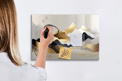 Magnetic writing board Mountains abstract