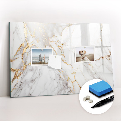 Magnetic erase board Decorative marble