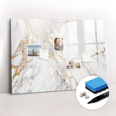 Magnetic erase board Decorative marble