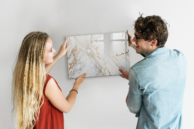 Magnetic erase board Decorative marble