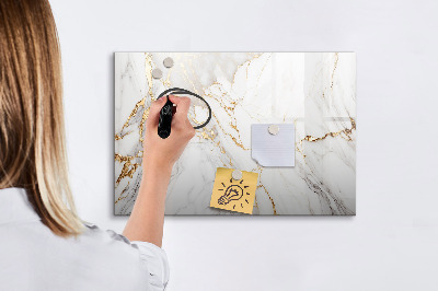 Magnetic erase board Decorative marble