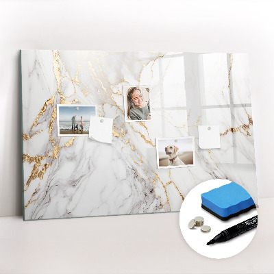 Magnetic erase board Decorative marble