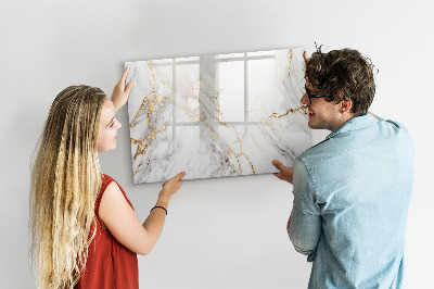 Magnetic writing board Decorative marble