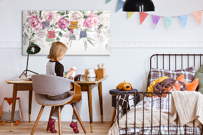 Magnetic erase board Watercolor roses