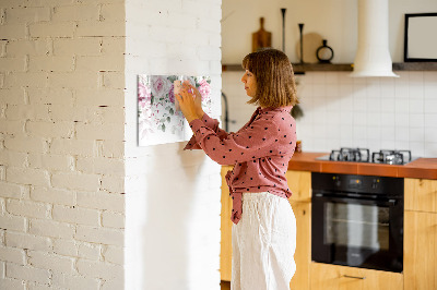 Magnetic erase board Watercolor roses