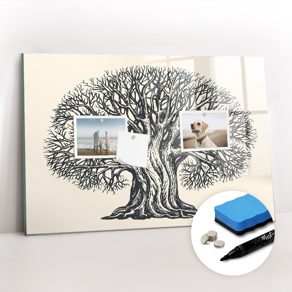 Magnetic writing board Big tree nature