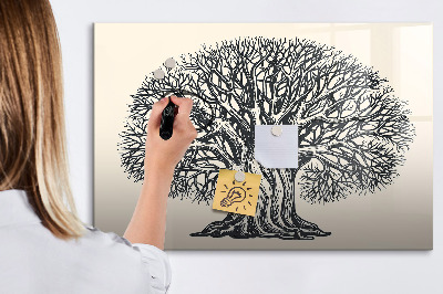 Magnetic writing board Big tree nature