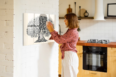 Magnetic writing board Big tree nature