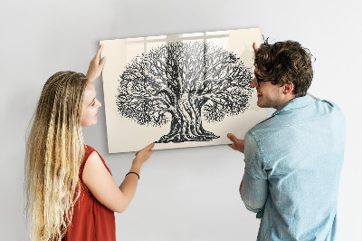 Magnetic writing board Big tree nature