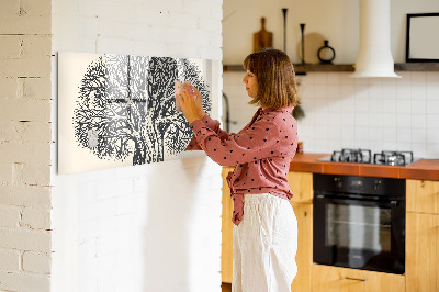 Magnetic writing board Big tree nature