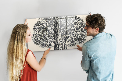 Magnetic writing board Big tree nature
