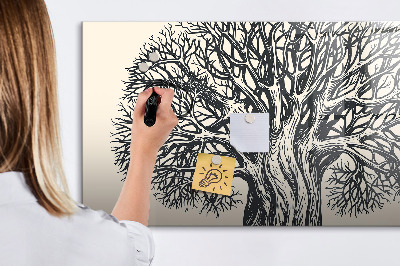 Magnetic writing board Big tree nature