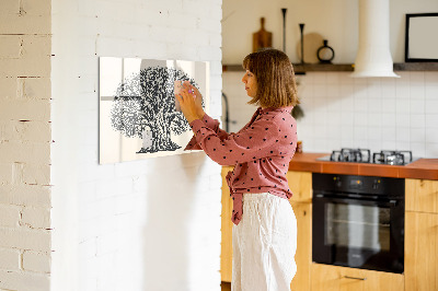 Magnetic writing board Big tree nature