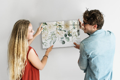 Magnetic erase board Flowers