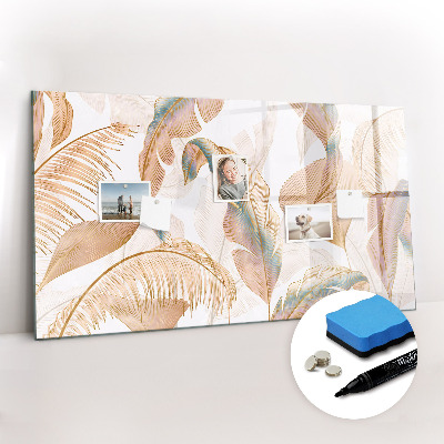 Magnetic erase board Nature leaf pattern