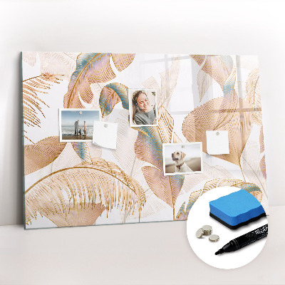 Magnetic erase board Nature leaf pattern