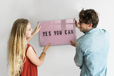 Magnetic erase board Yes you can