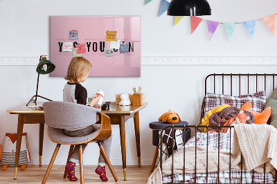 Magnetic board with marker Yes You Can