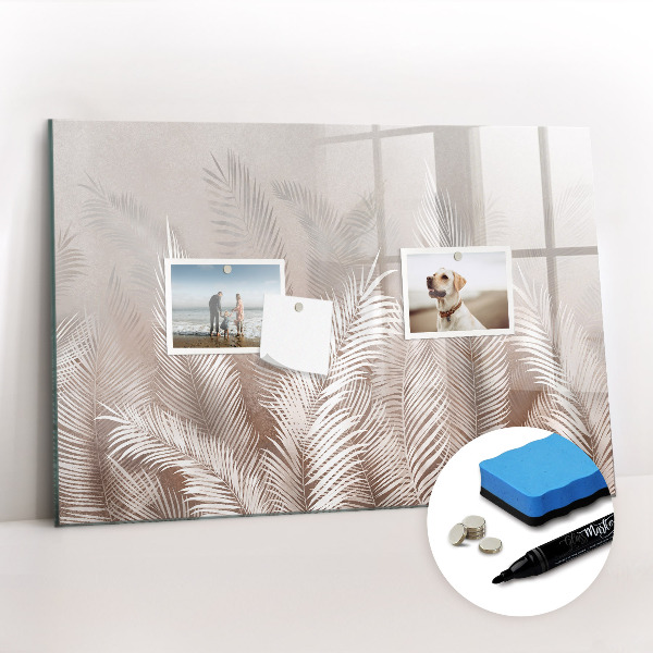 Magnetic writing board Tropical leaves