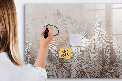 Magnetic writing board Tropical leaves