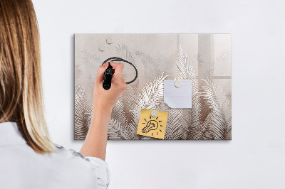 Magnetic writing board Tropical leaves