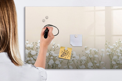 Magnetic writing board Blooming flowers